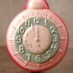 Antique Christmas HUGE KUGEL ornament  CLOCK