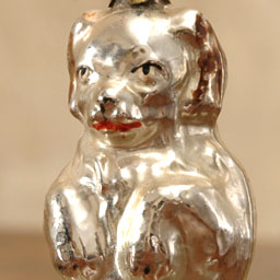 Antique Christmas ornament BEGGING DOG