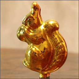 Antique Christmas ornament SQIURREL WITH NUT