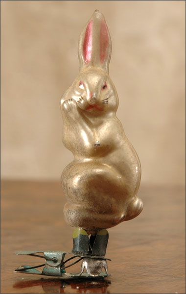 Antique Christmas ornament RABBIT or HARE