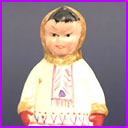 Antique Christmas ornament ESKIMO BOY