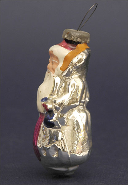 Vintage Christmas glass ornament SANTA