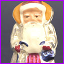 Vintage Christmas glass ornament SANTA