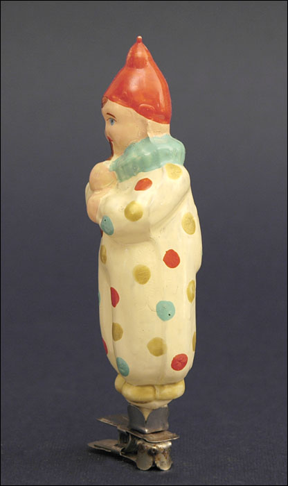 Antique Christmas ornament CLOWN WITH PIPE