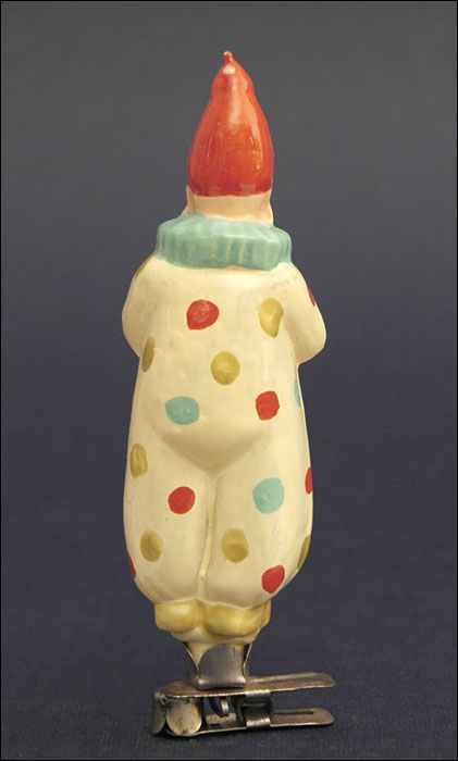 Antique Christmas ornament CLOWN WITH PIPE