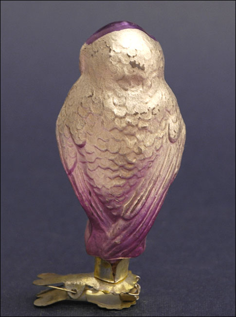 Antique Christmas ornament glass OWL