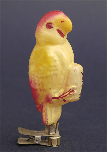 Antique Christmas ornament glass PARROT