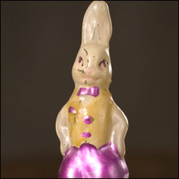 Antique Christmas ornament RABBIT GENTLEMAN