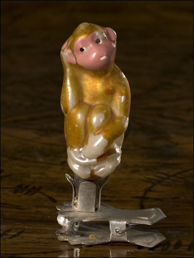 Antique Christmas ornament MONKEY