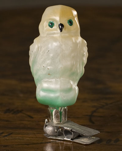 Antique Christmas ornament OWL