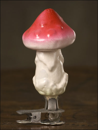 Antique Christmas ornament MUSHROOM