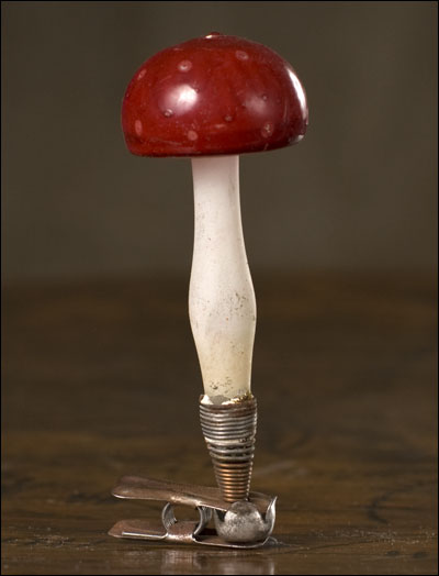 Antique German Christmas ornament MUSHROOM