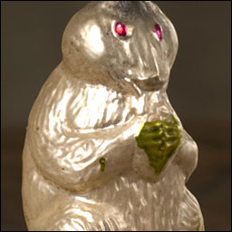 Antique German Christmas ornament SQUIRREL WITH NUT