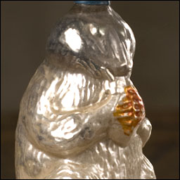 Antique German Christmas ornament  SQUIRREL WITH NUT