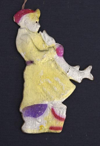Vintage Christmas glass ornament YOUNG FISHERMAN