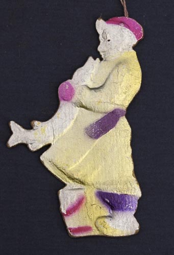 Vintage Christmas glass ornament YOUNG FISHERMAN