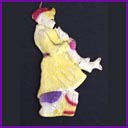 Vintage Christmas glass ornament YOUNG FISHERMAN