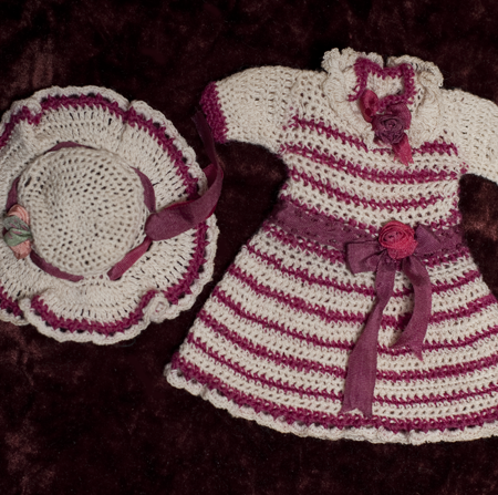 Antique crocheted dress for Mignonette
