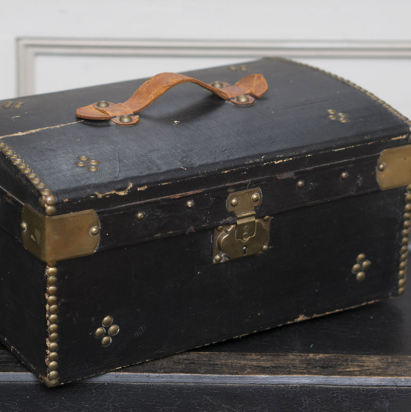 19th Century Wooden Doll Trunk