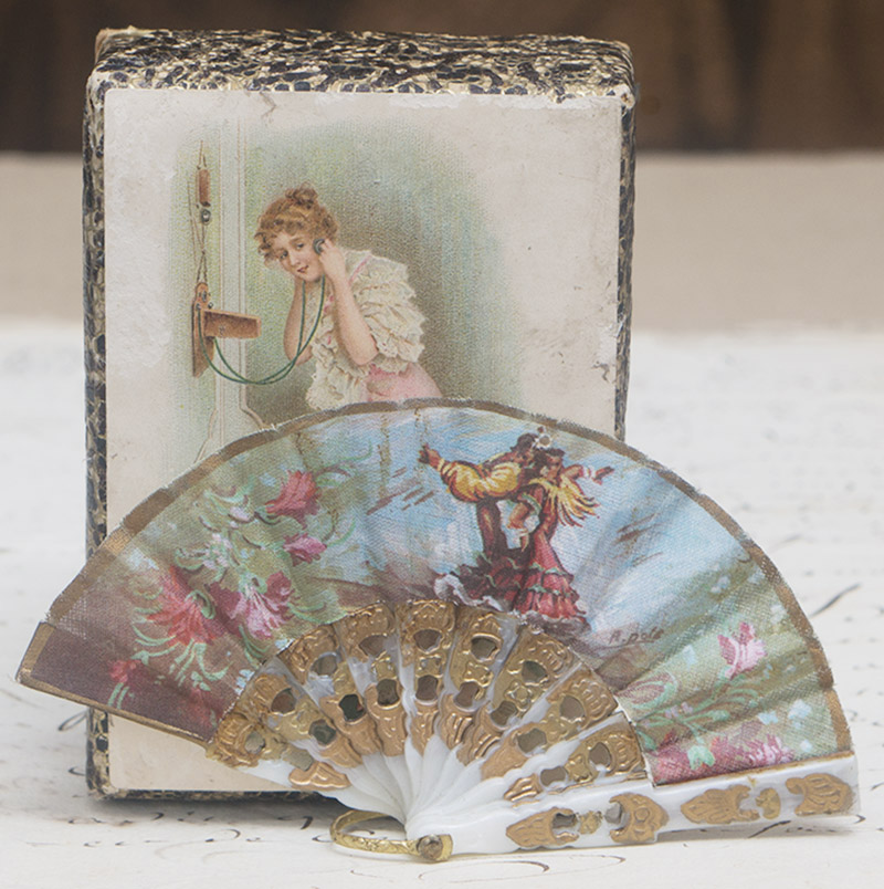 Lovely Small Antique French Fan 2 1/2