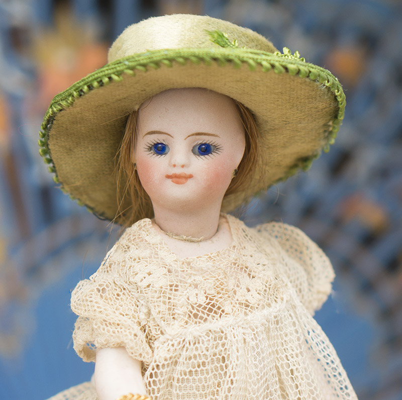 FRENCH ALL-BISQUE MIGNONETTE WITH GENTLE SMILE AND ORIGINAL COSTUME