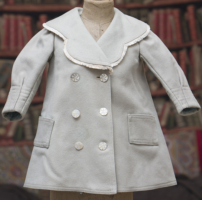 Aqua Wool Flannel Coat for French bebe