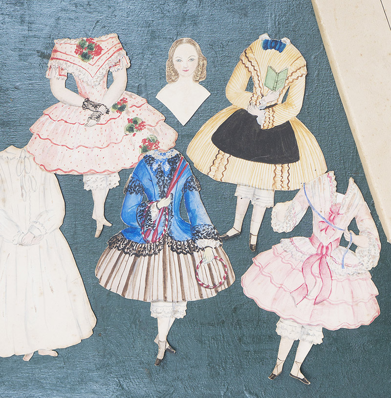 Paper doll with dresses