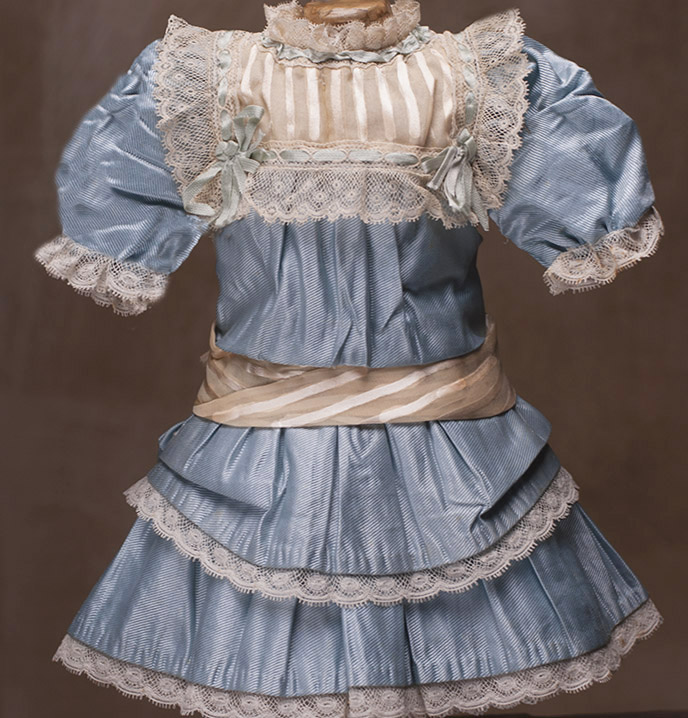 Antique Aqua silk dress