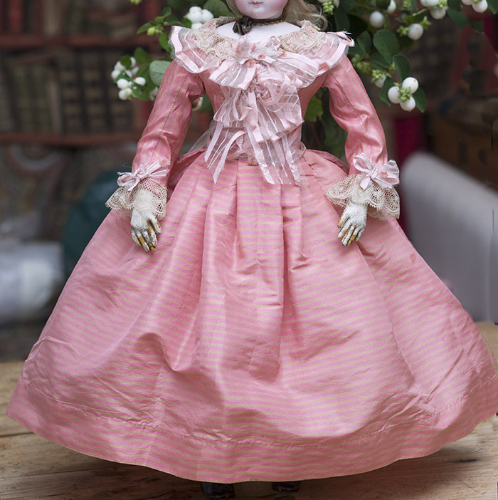 Antique Silk Dress for fashion doll