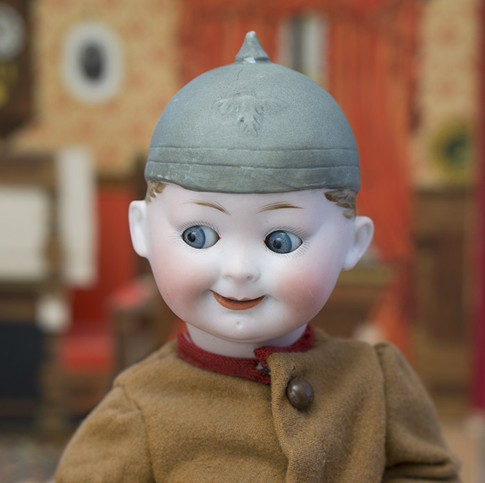 Bisque Character Helmet Googly doll