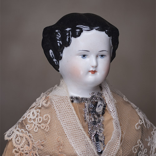 18" Antique German Parian-type Lady 