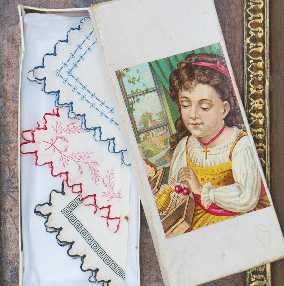 Antique Original Huret Handkerchief