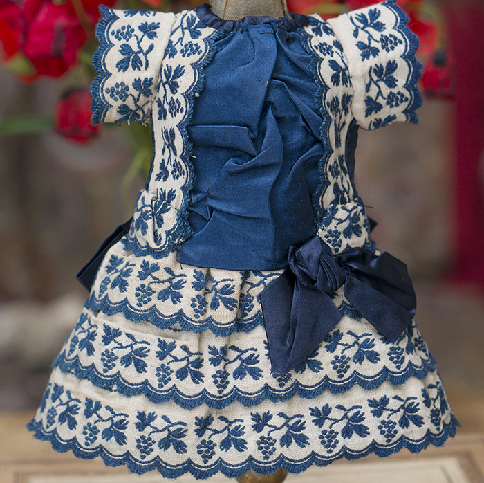 Antique Silk&Cotton embroidered dress