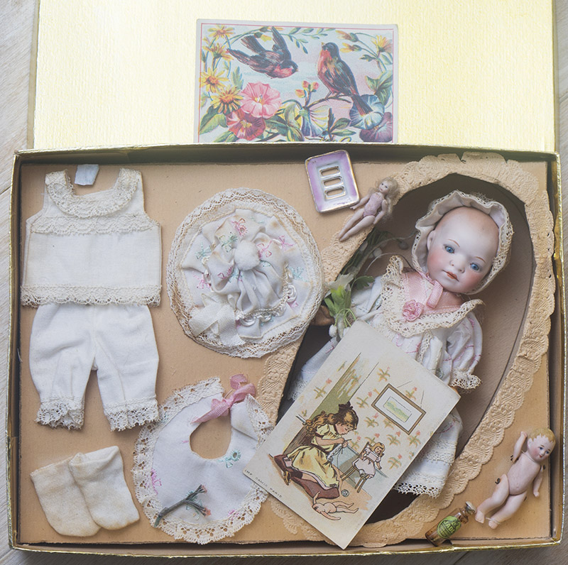 Antique German Baby doll w/box