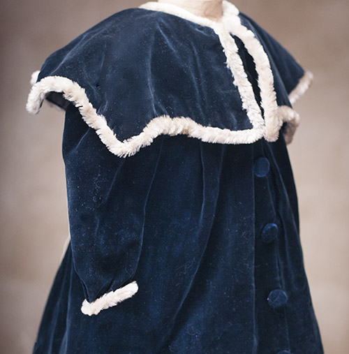 Antique Blue Velvet Coat