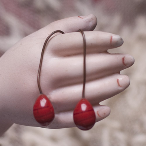 Antique Red earrings 7