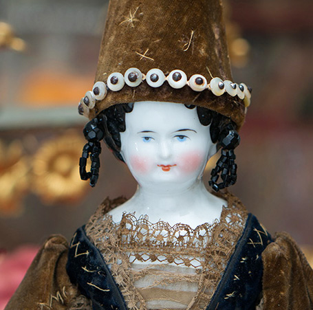 German Porcelain Fortune-Telling Doll