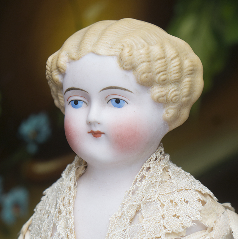 Antique German All Original Bisque Lady doll