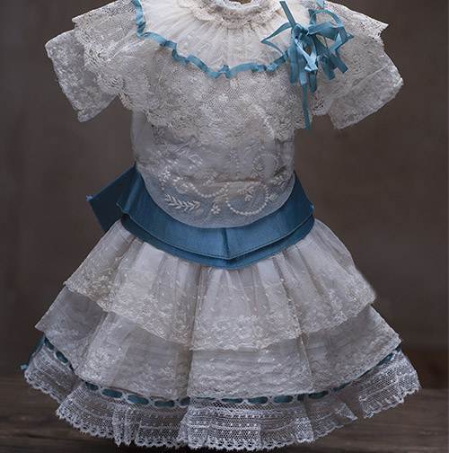 Antique Lace dress for doll about 19-21