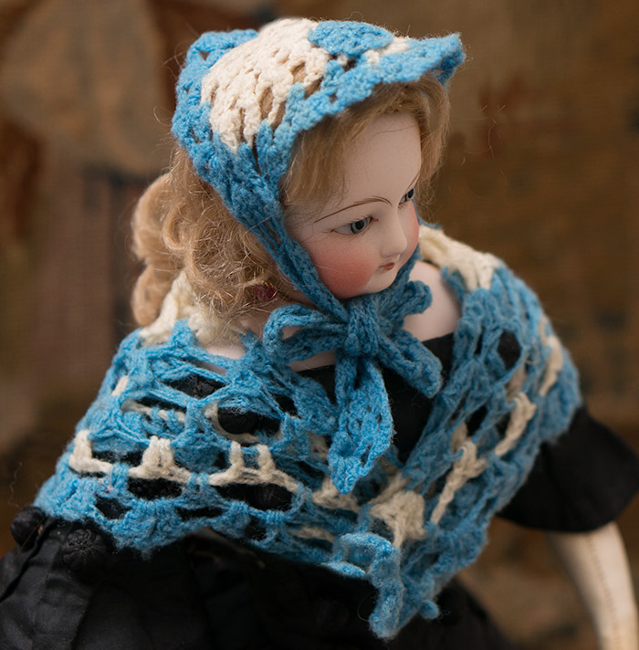 Antique Wool Shawl & Bonnet