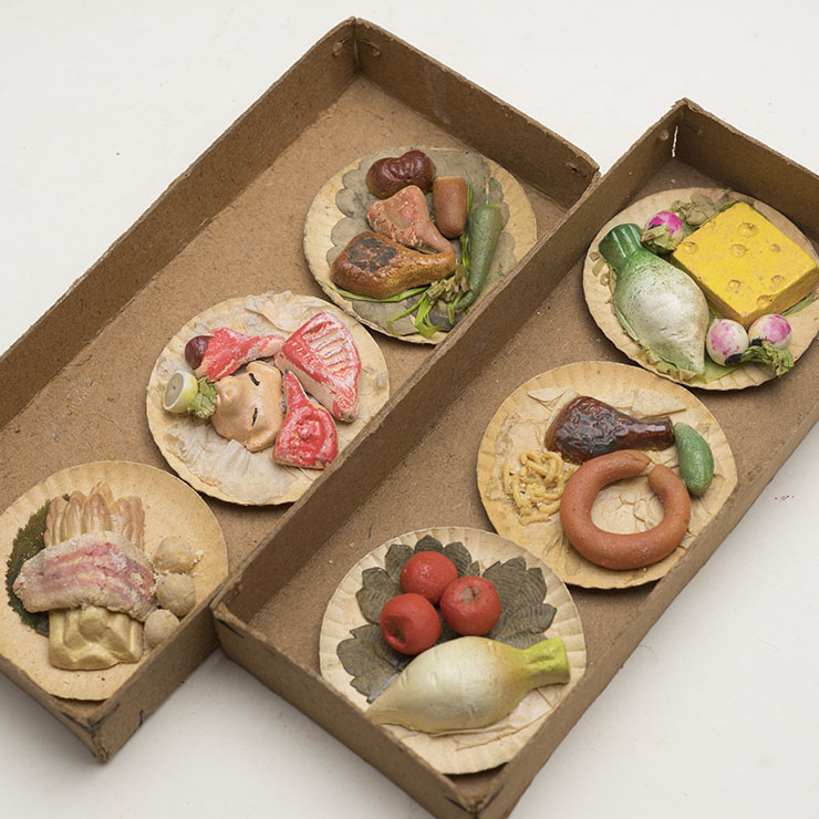 German paper mache Miniature Foods
