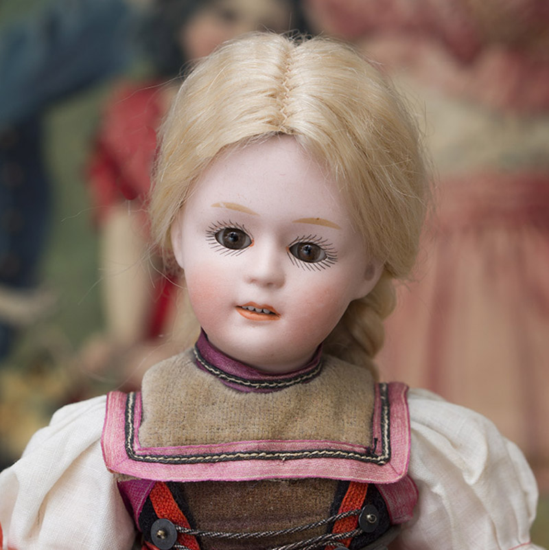 Rare German Bisque Character doll,7711,by Gebruder Heubach