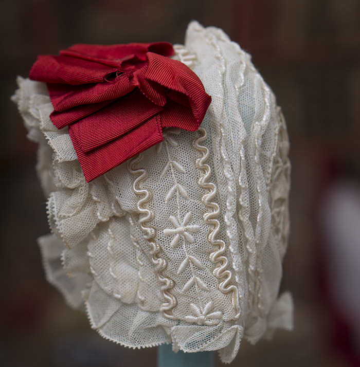 Antique Original Lace Bonnet for Jumeau Bru Steiner Edem bebe doll