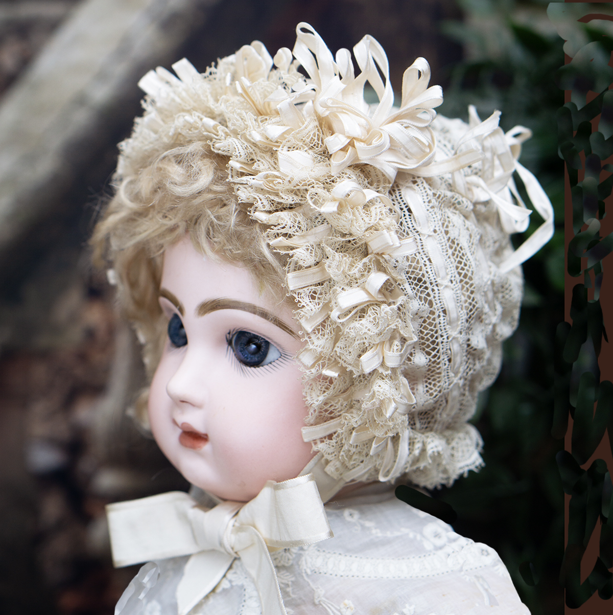 Antoique Lace Bonnet for doll
