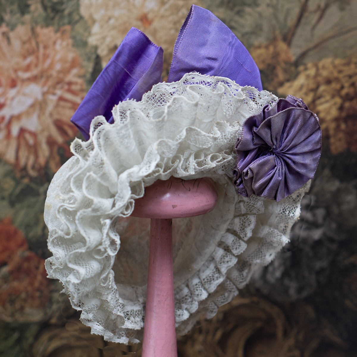 Antique doll bonnet