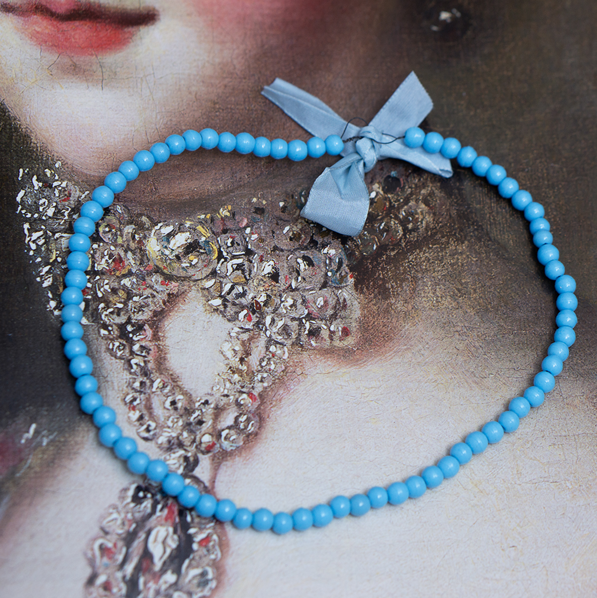 Antique doll glass beads