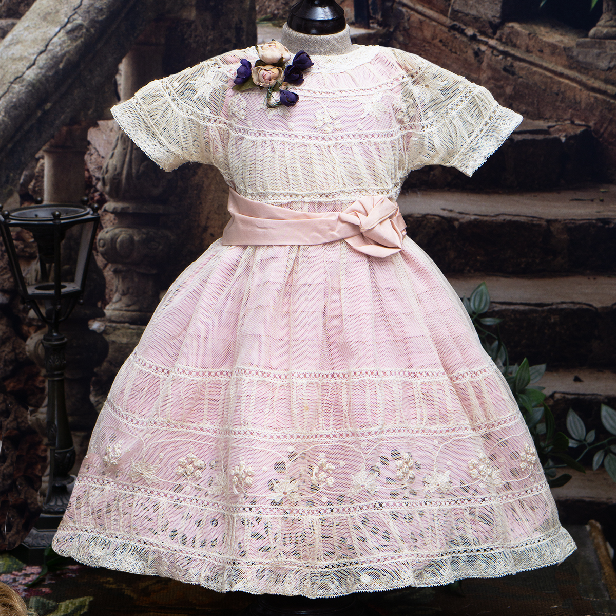 Antique tulle lace dress
