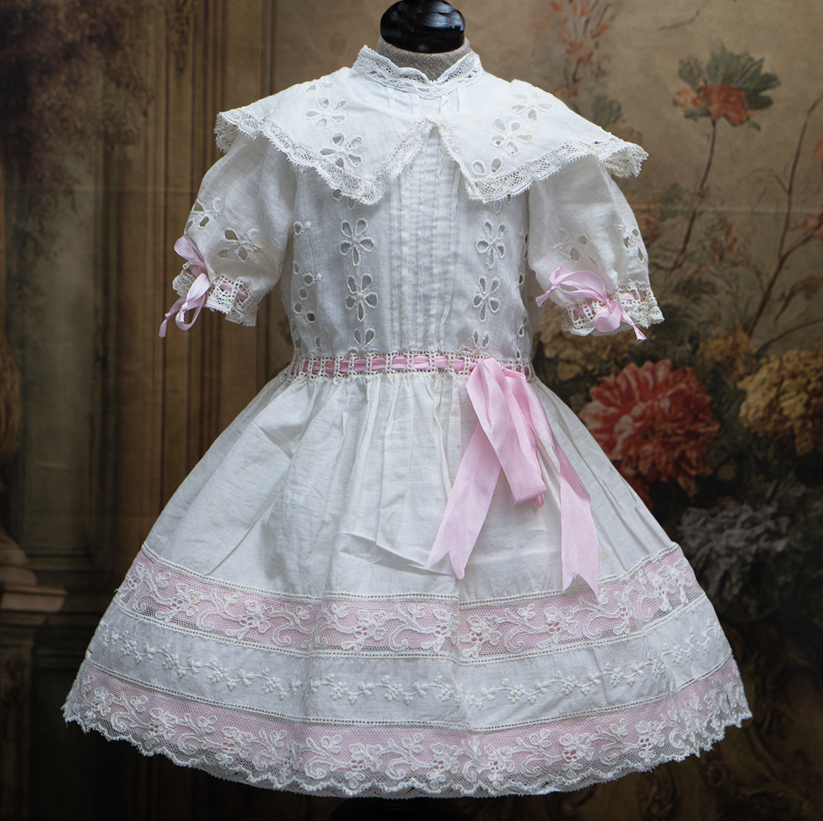 Antique doll dress and chemise