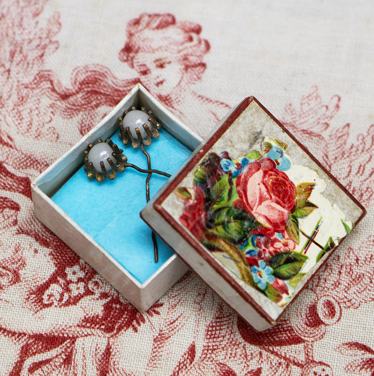 Antique doll earrings