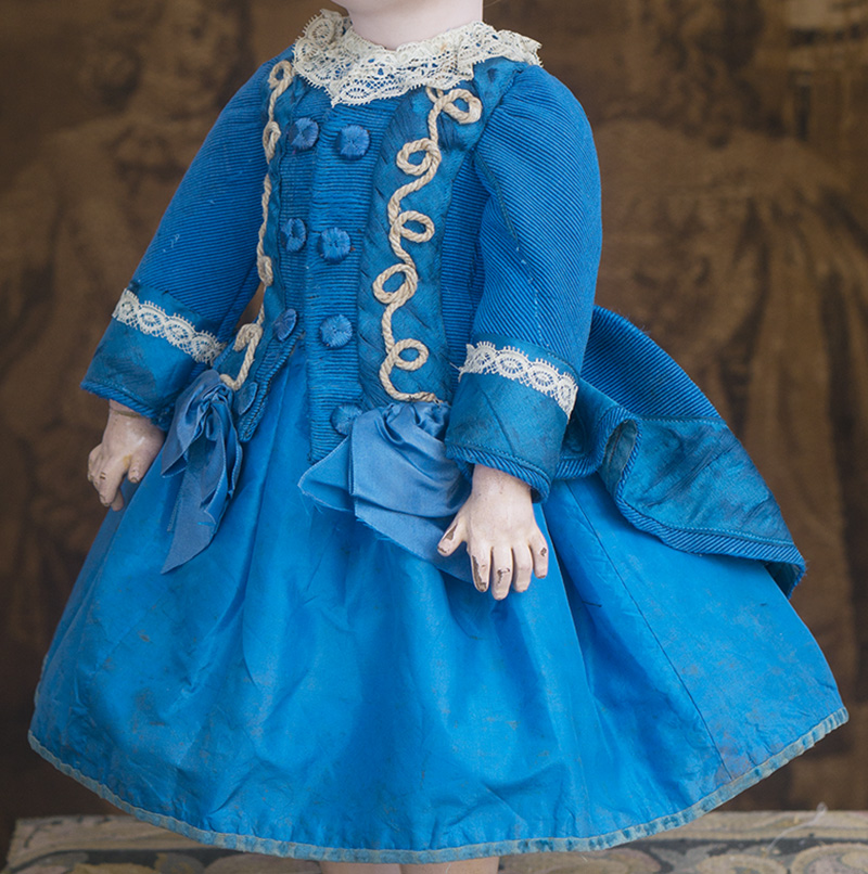 Antique Blue Silk Dress